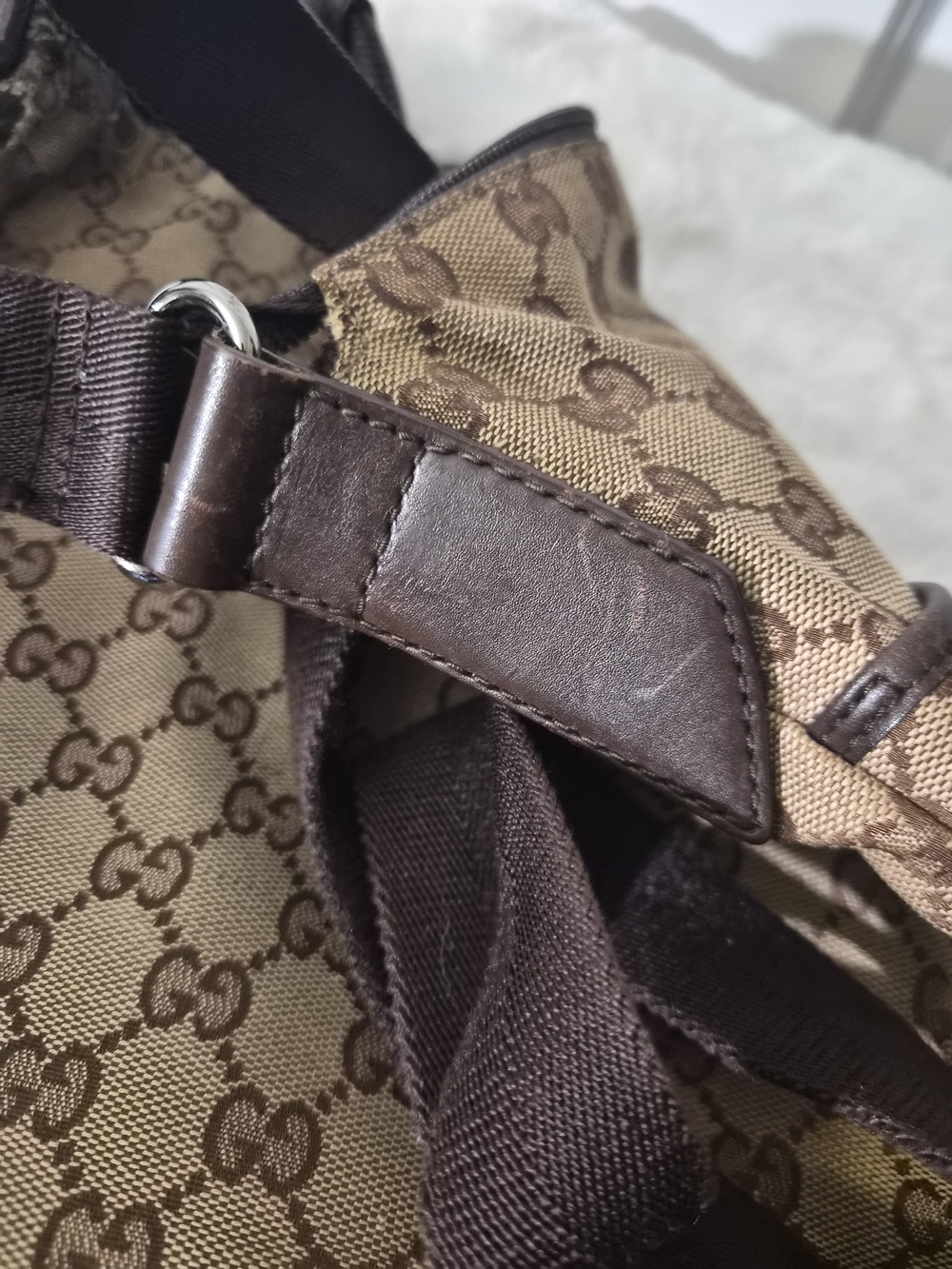 PROJECT... Gucci Beige/Brown Monogram Crossbody Bag - Picture 12 of 16